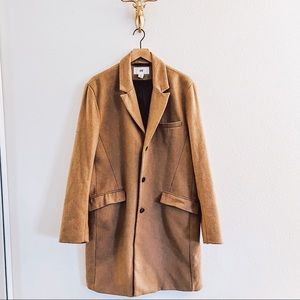 H&M Tan Button Front Pea Coat Size Large